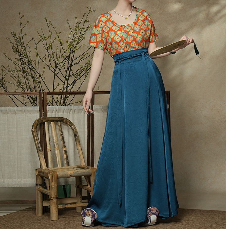 华序九章唐制复原汉服圆领唐褙子齐腰十二破群日常通勤春夏