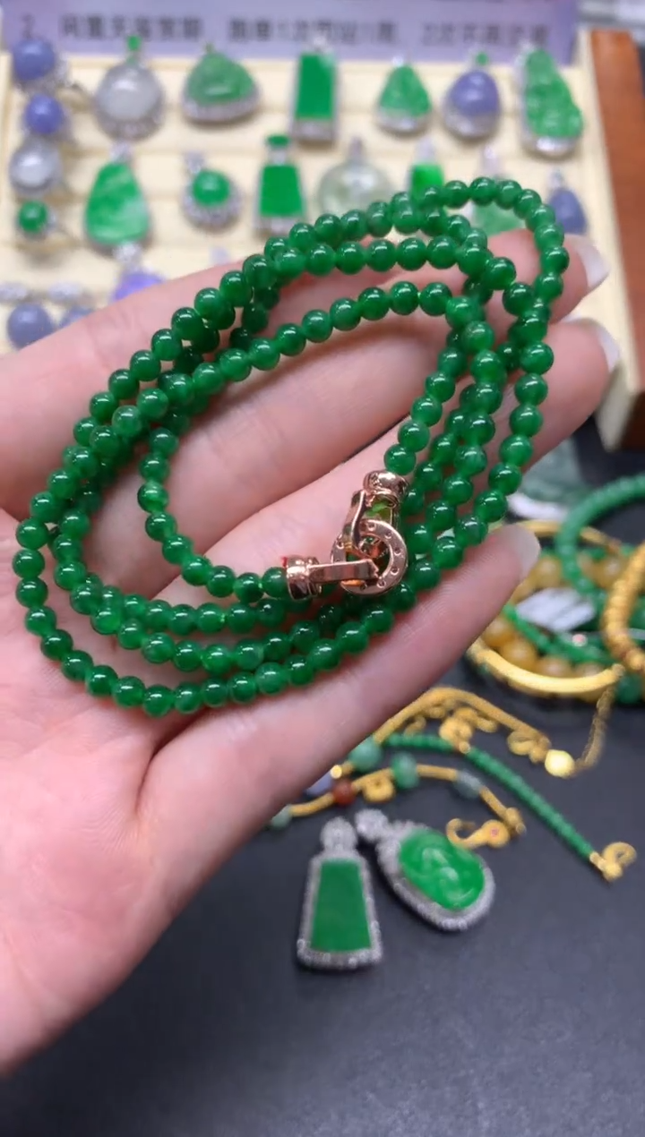 【闪购商品】翡翠项链未镶嵌珠链|18000+1800