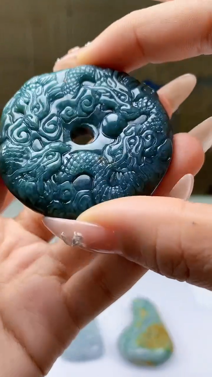 【闪购商品】定制翡翠未镶嵌5155ty-毛货挂件85