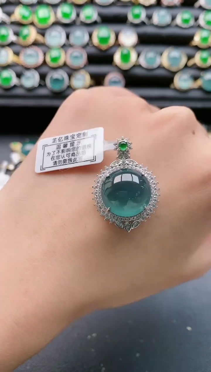 【闪购商品】翡翠戒指银S925镶嵌111111