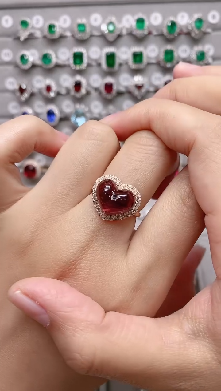 【闪购商品】碧玺18K金戒指18K金镶嵌.