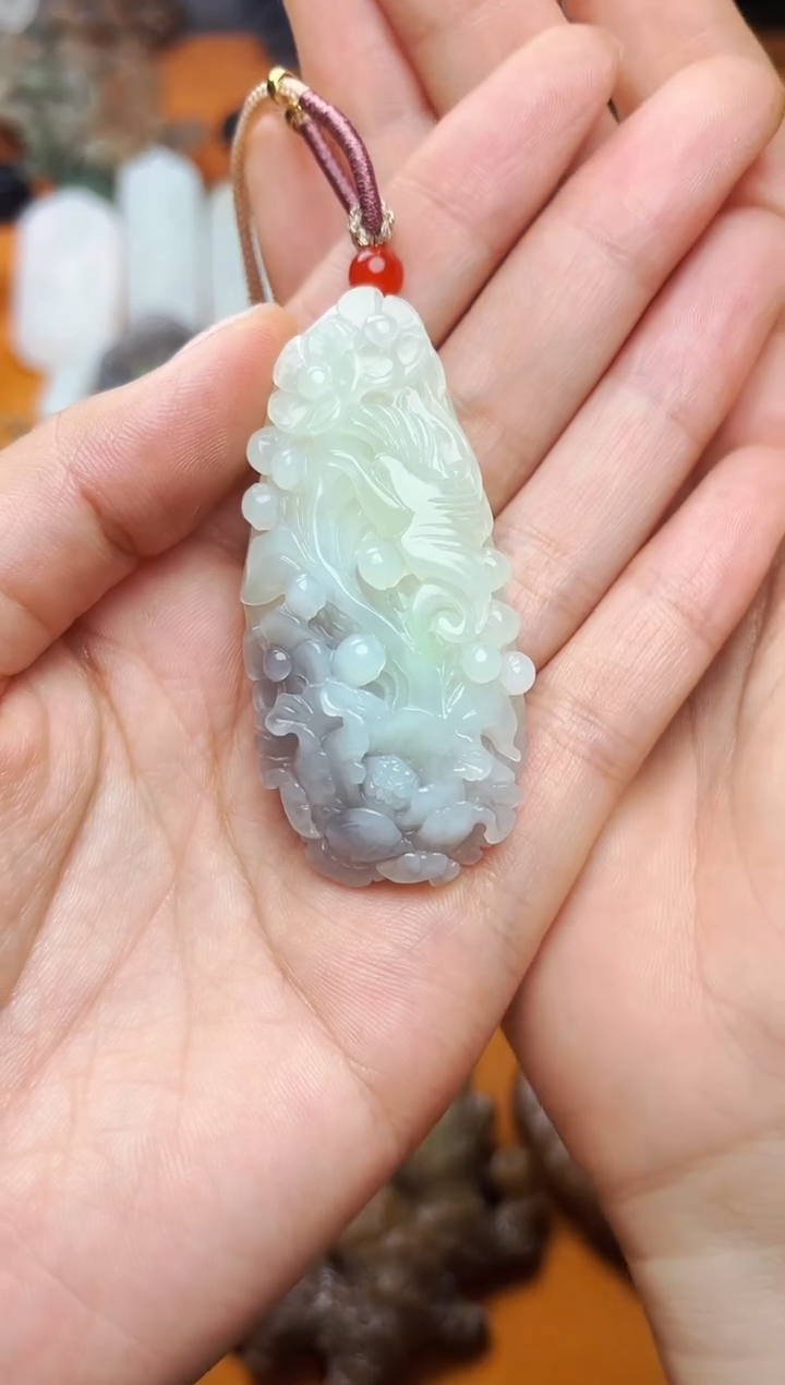 【闪购商品】和田玉颈饰未镶嵌花开富贵