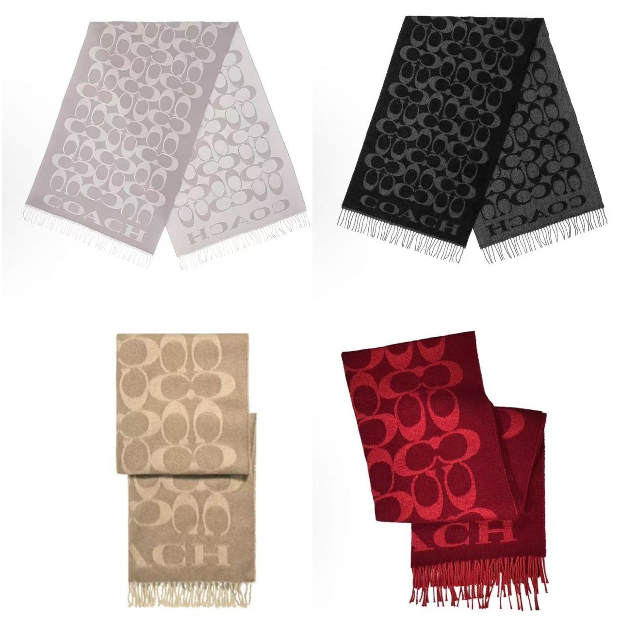 COACH/蔻驰字母标志正纹羊毛气质围巾 男女同款情侣款 F76384