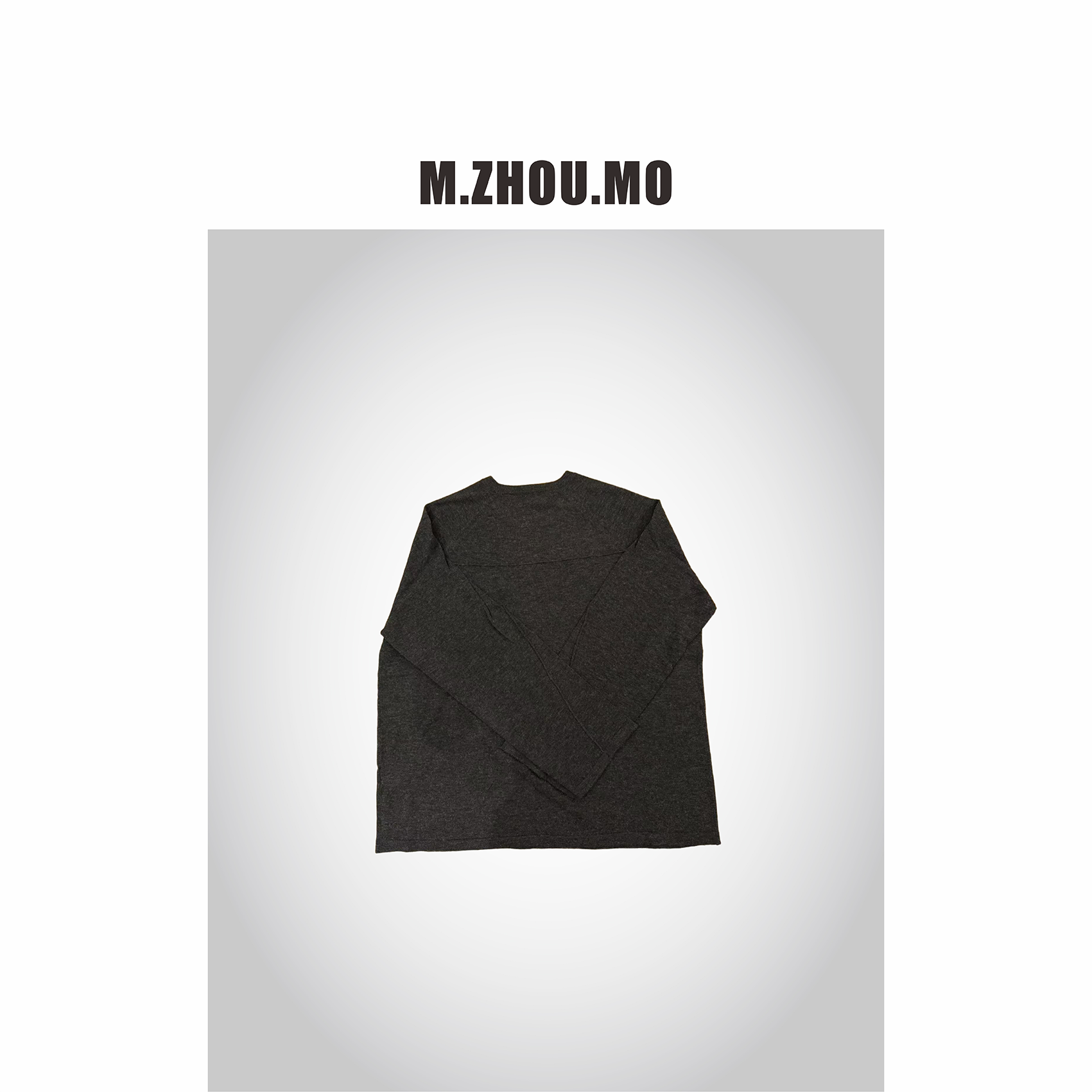 M.ZHOU.MO 极简松弛后背线条针织羊毛长袖 薄款