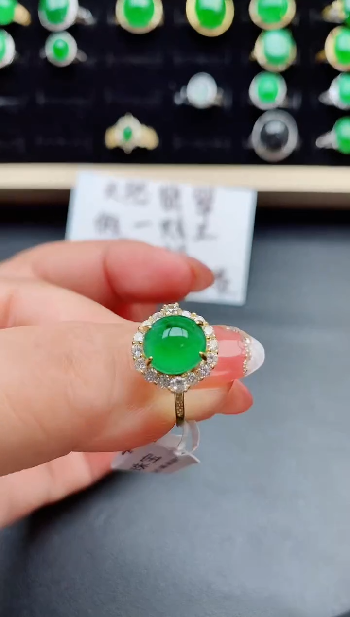 【闪购商品】翡翠戒指银S925镶嵌805800