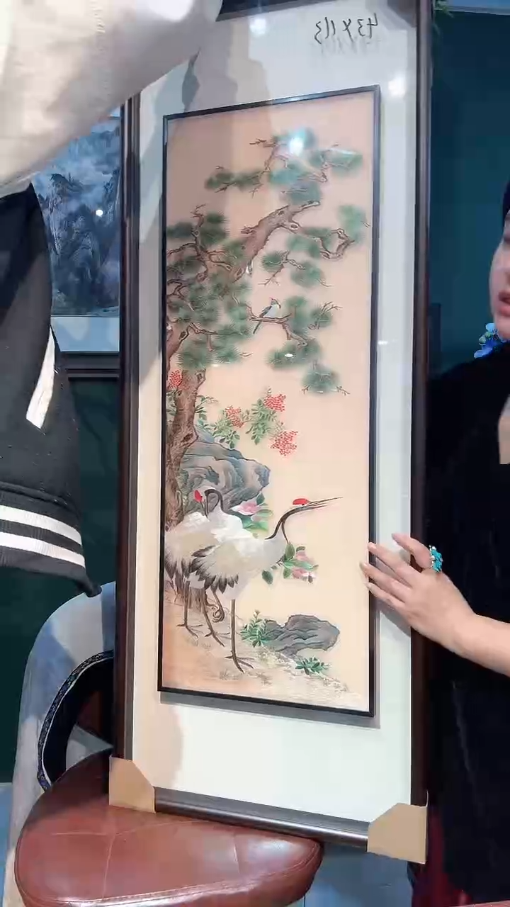 横款非遗苏绣手工刺绣装饰画不包邮