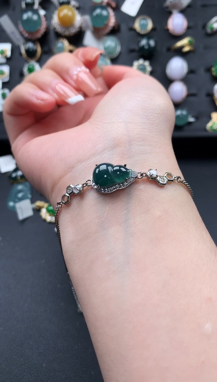 【闪购商品】翡翠戒指银S925镶嵌52141