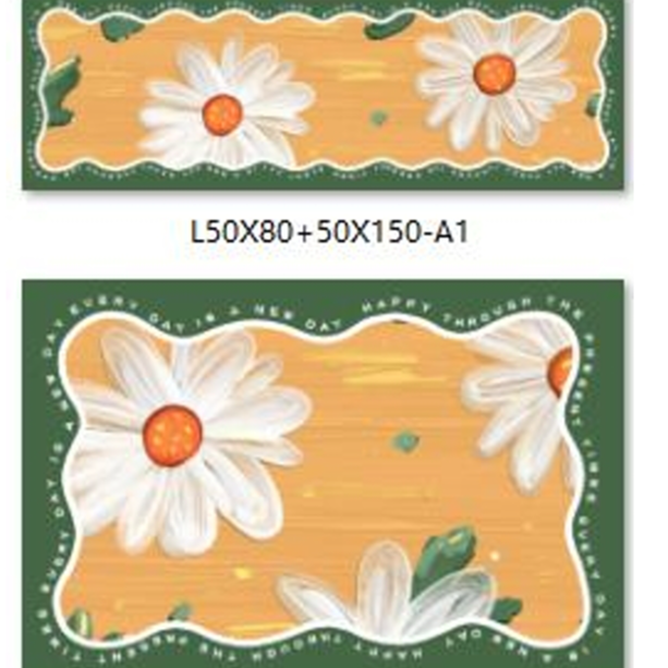 【50*80+50*150cm】厨房地垫硅藻泥客厅门口玄关防滑免洗地毯