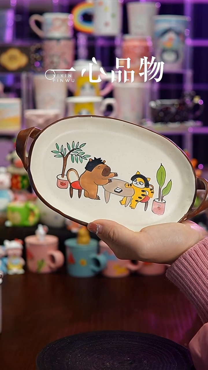 杯子瓷Y767景德镇手工手绘杯子摆件