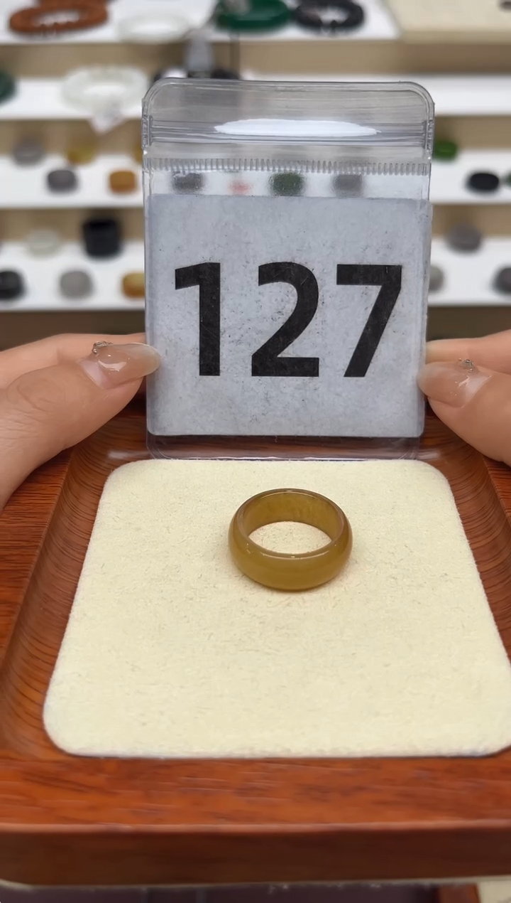 【闪购商品】和田玉戒指未镶嵌港码14号，内径17mm