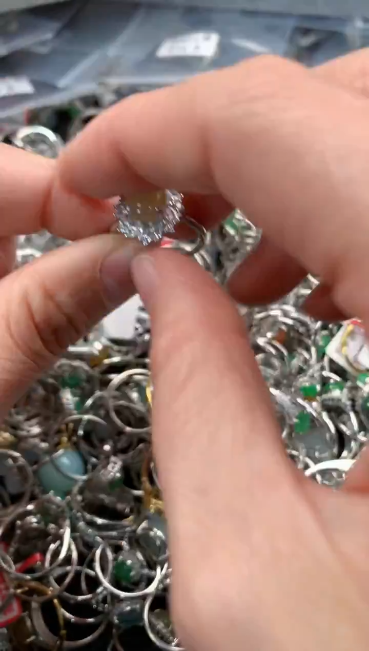 银S925镶嵌戒指翡翠666   6