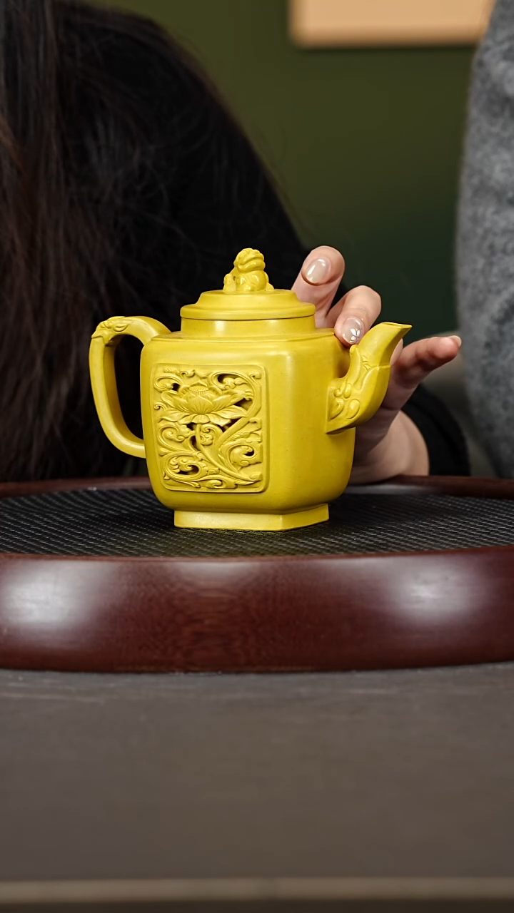 茶壶紫砂123PHJ祥瑞 琉璃黄金段260cc