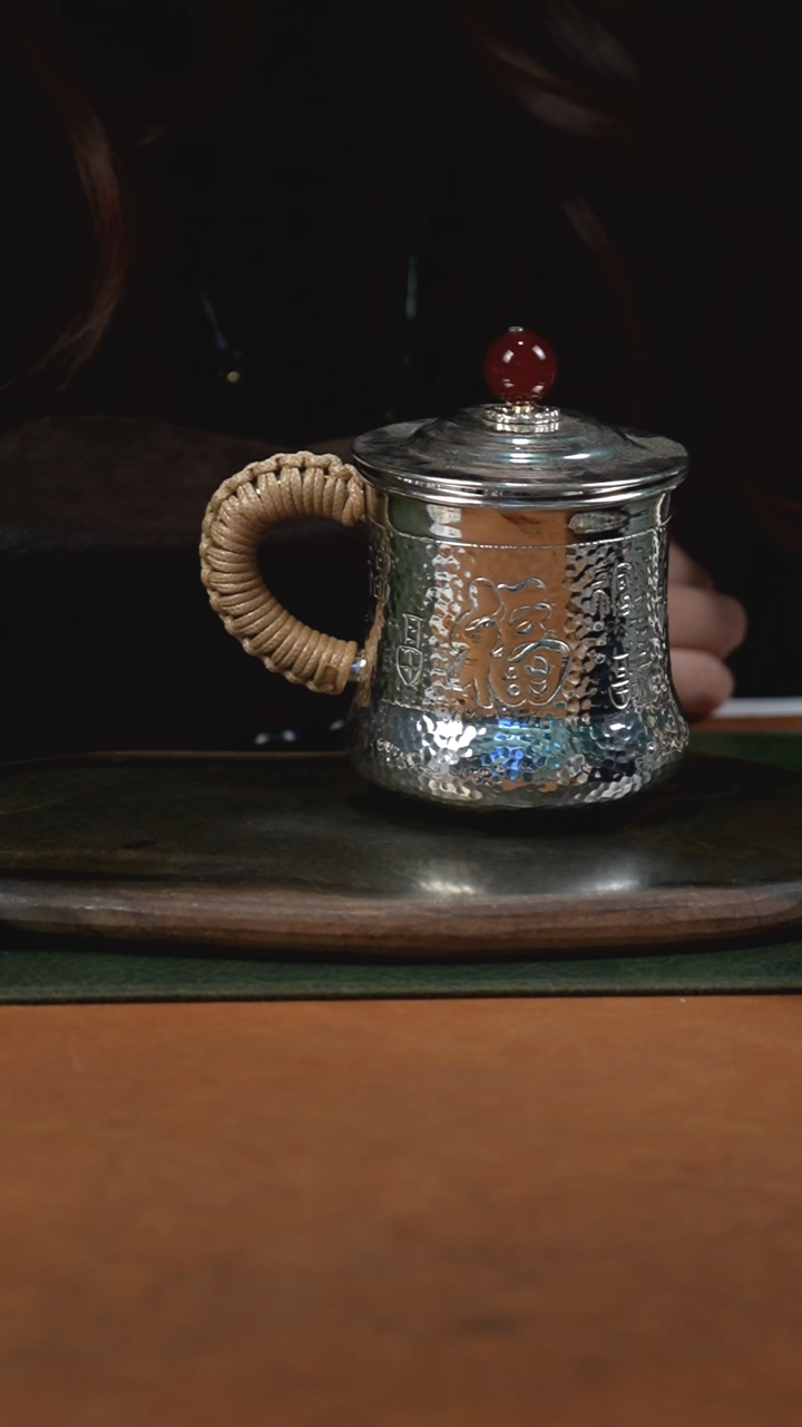 新品手工福字办公杯 240g