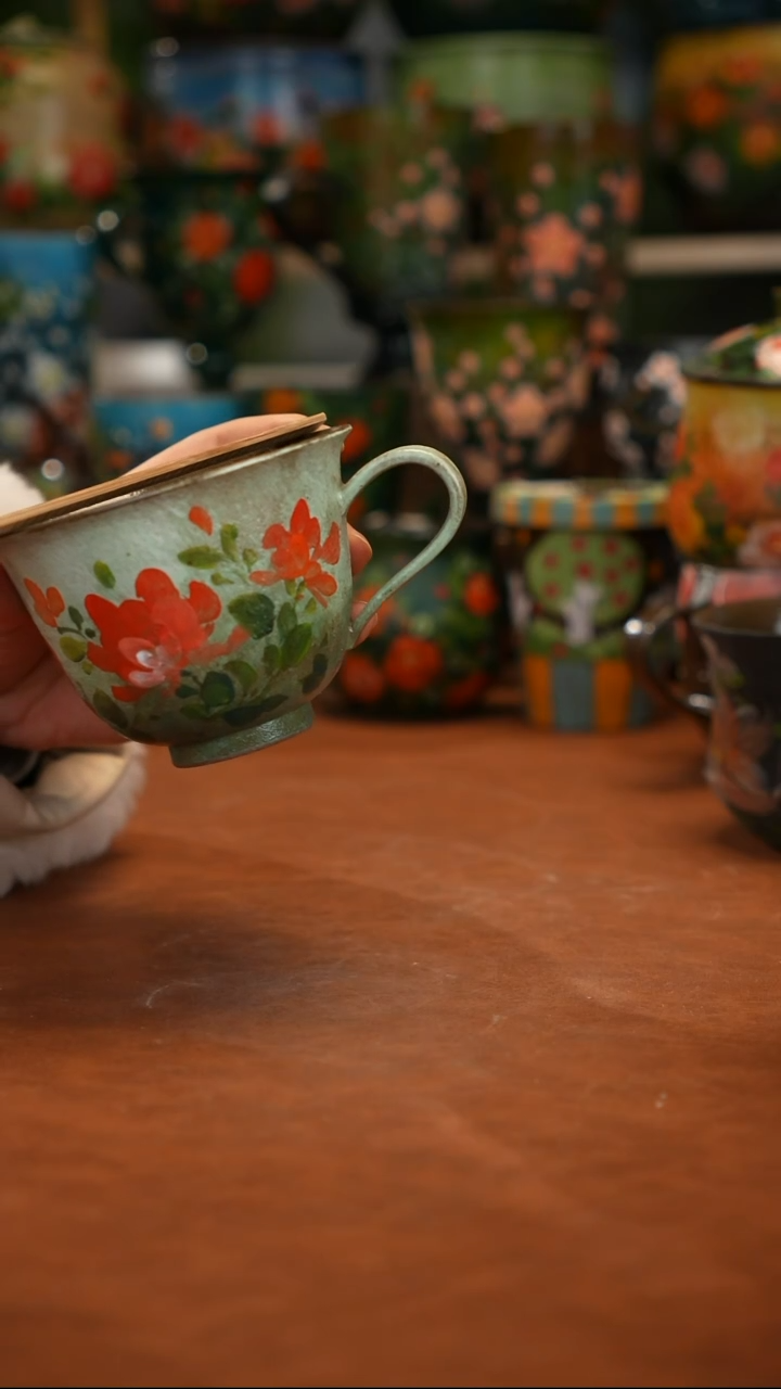 紫砂油画釉下彩手绘