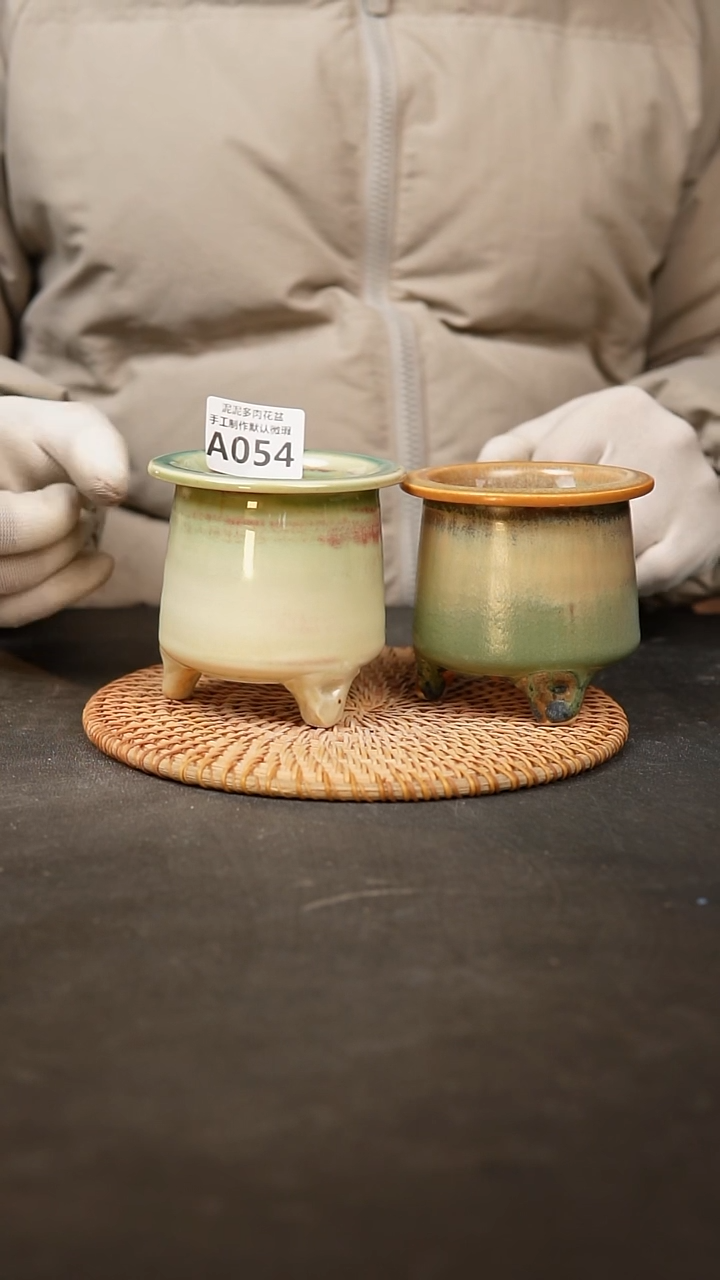 【闪购商品】瓷片054泥泥手工花盆