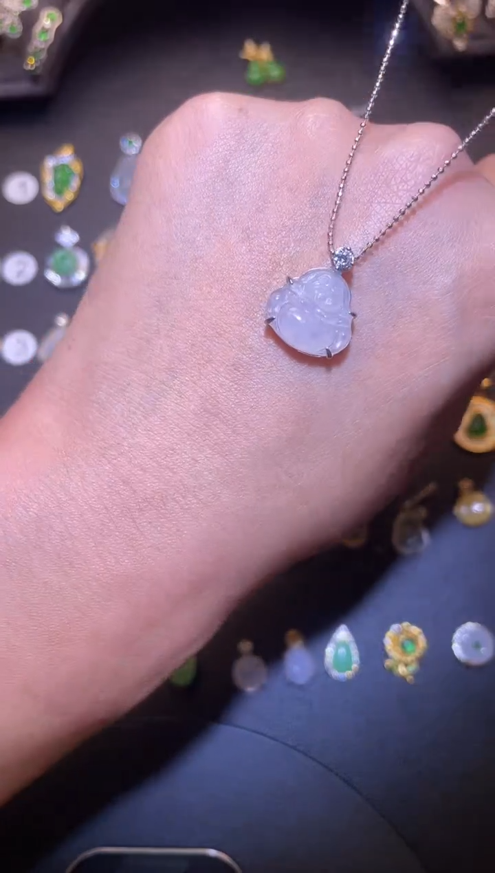 吊坠(不含链)银S925镶嵌翡翠1