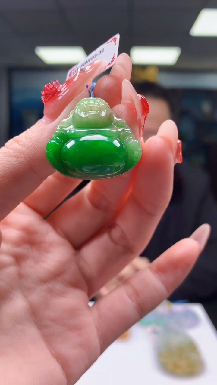 【闪购商品】定制翡翠未镶嵌1052ry-毛货挂件55