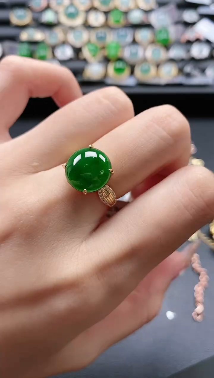 【闪购商品】翡翠戒指银S925镶嵌51511