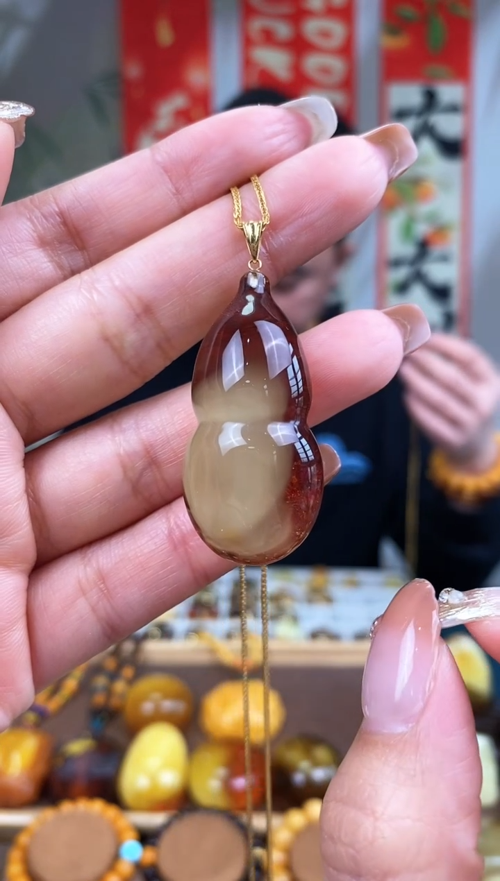 【闪购商品】琥珀裸石18K金镶嵌基地发货 一物一证 顺丰包邮