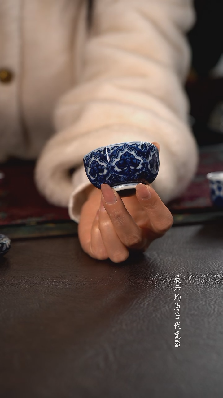 洪印慕明宝相一鹿有你小六方直口杯