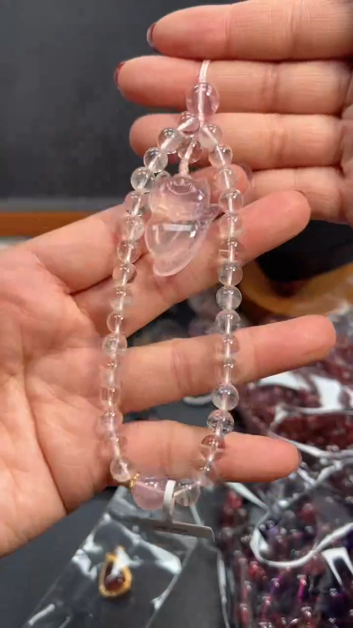 【闪购商品】水晶颈饰未镶嵌【百晶灵儿】天然定制款手机链