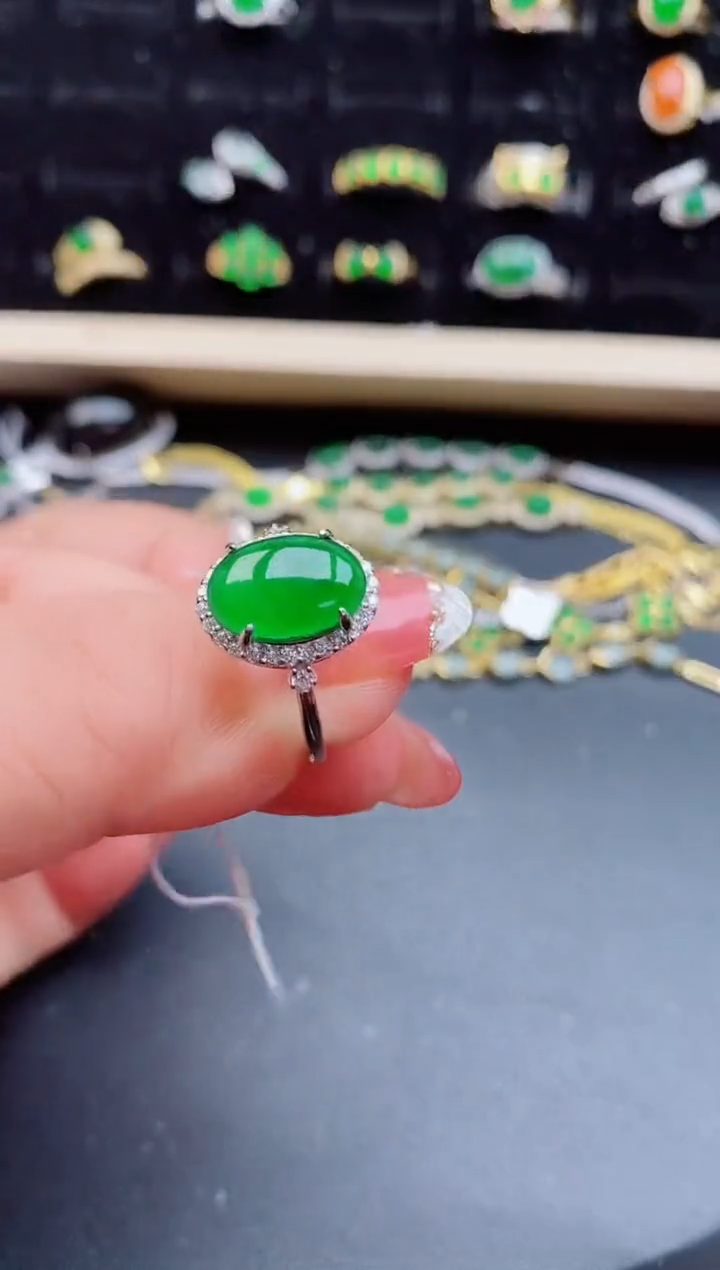 【闪购商品】翡翠戒指银S925镶嵌1212