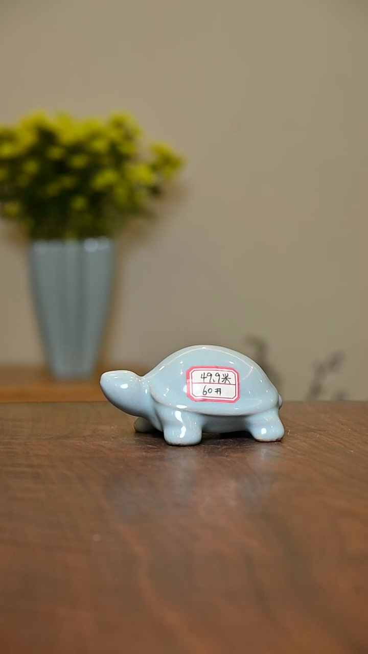 60#富甲一方 天青 微瑕 朱家款