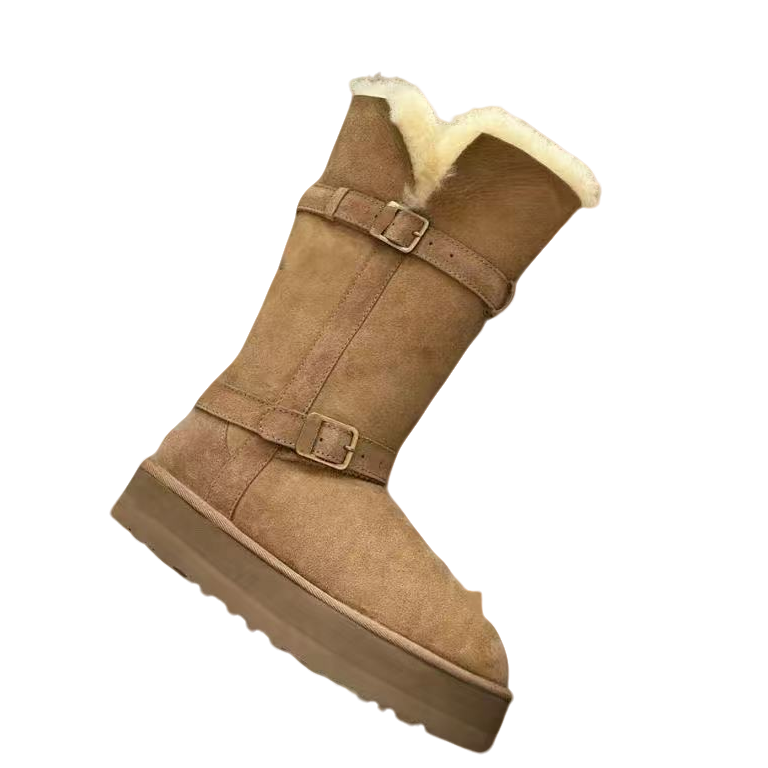 【骑士高筒】桑坡雪地靴皮毛一体厚底雪地靴2025新款秋冬雪地靴