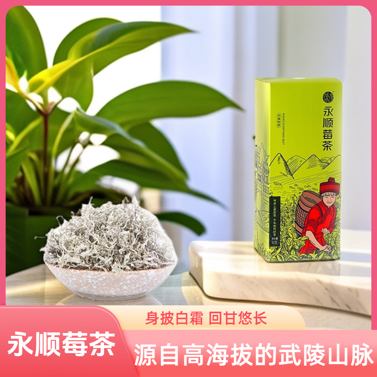 古溪州百事和顺莓茶源自武陵山脉50g/盒永顺莓茶藤茶