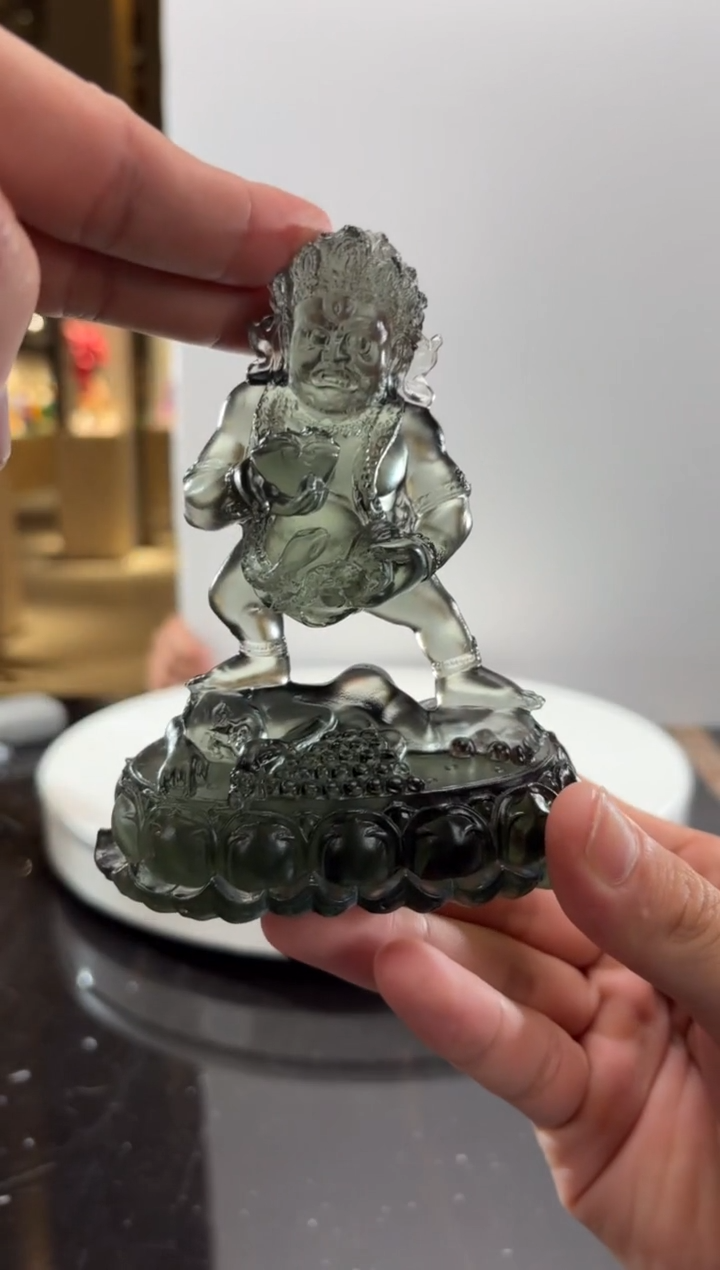 摆件小黑财神摆件