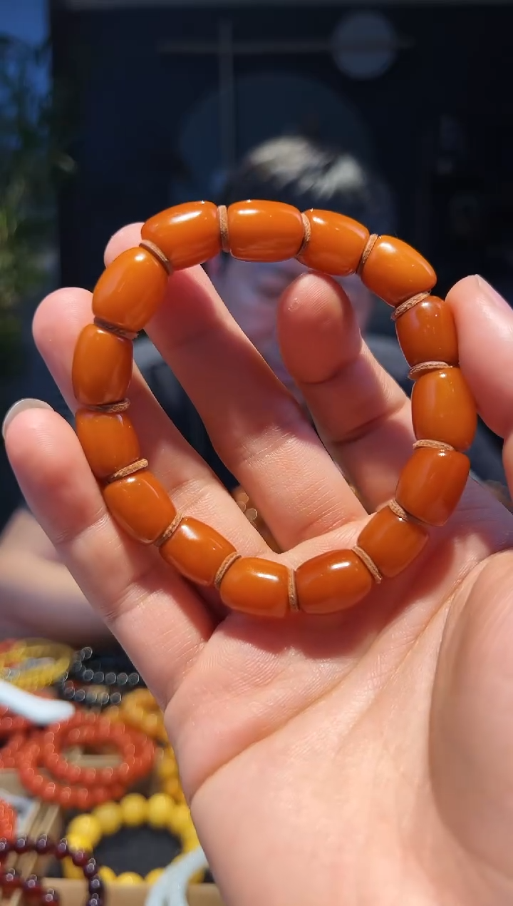 未镶嵌蜜蜡手链马蹄单圈