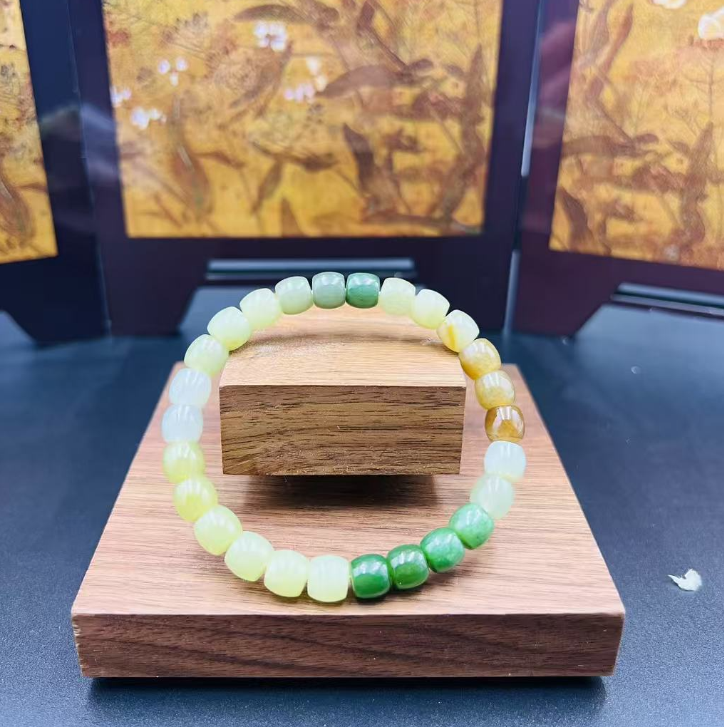 和田玉多宝桶珠手串1909