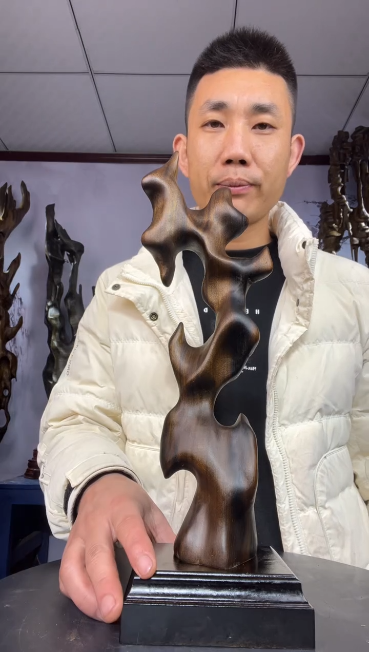 金丝楠木雕款树*静金丝楠木工艺品摆件