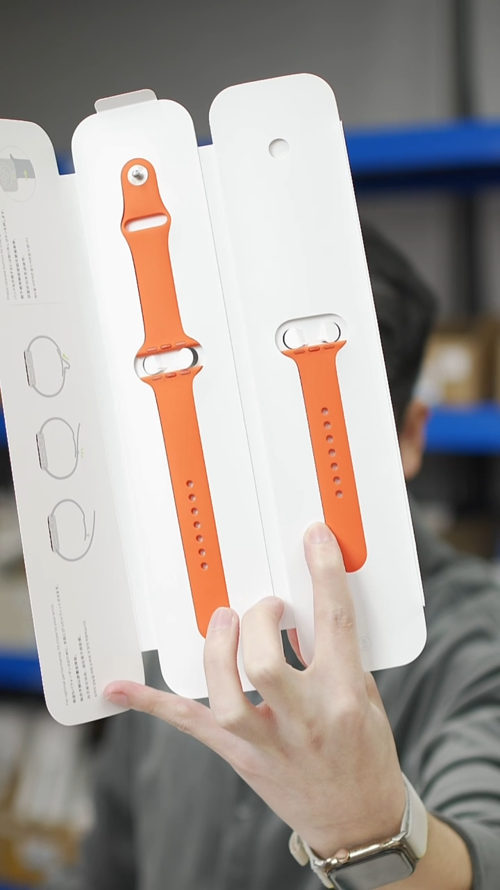 准新品小表盘 橙色硅胶 