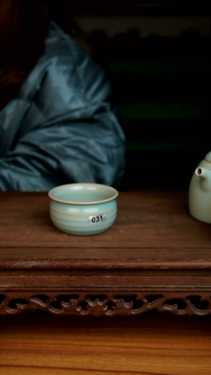 杯心**禾031号仿古玄纹 杯瑕品不开片