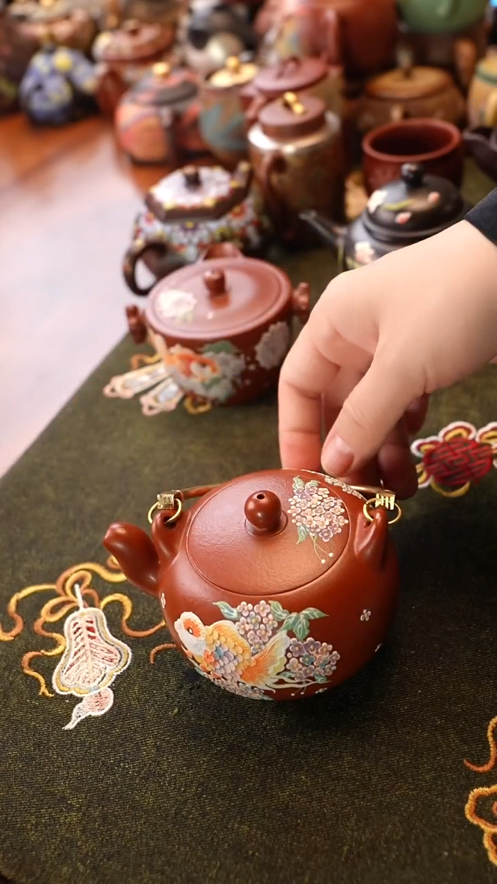 茶壶紫砂提梁一粒珠