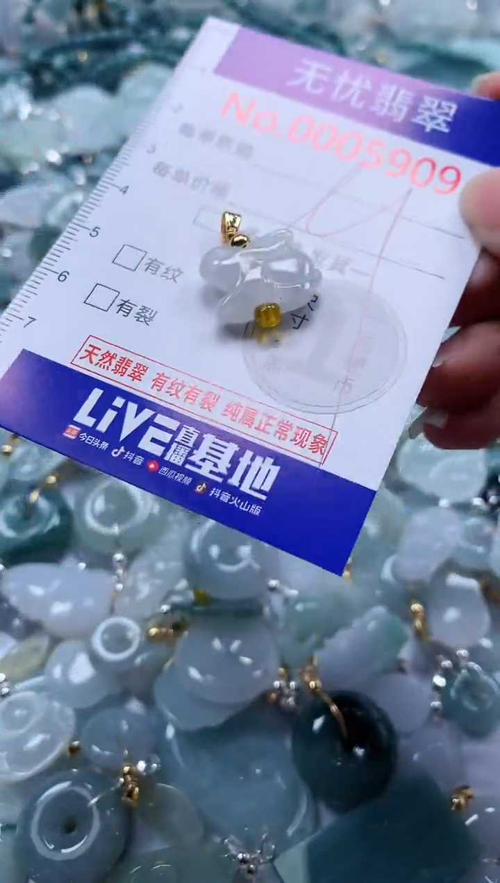 翡翠未镶嵌吊坠(不含链)5909