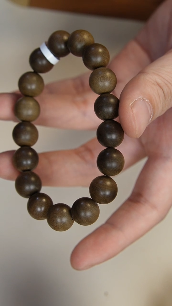 【闪购商品】檀香木手串/手链阴沉老山檀香1.2圆珠单圈横纹