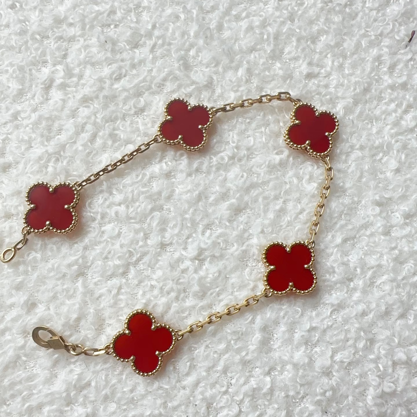 【直播间专属福利】18K金红色五花手链 RZ