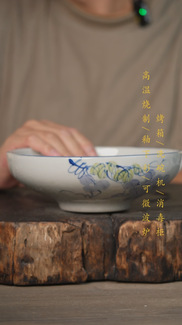 【闪购商品】瓷片景德镇高温釉下彩可微波烤箱洗碗机