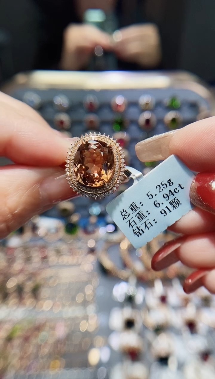 【闪购商品】碧玺戒指18K金镶嵌6.94.