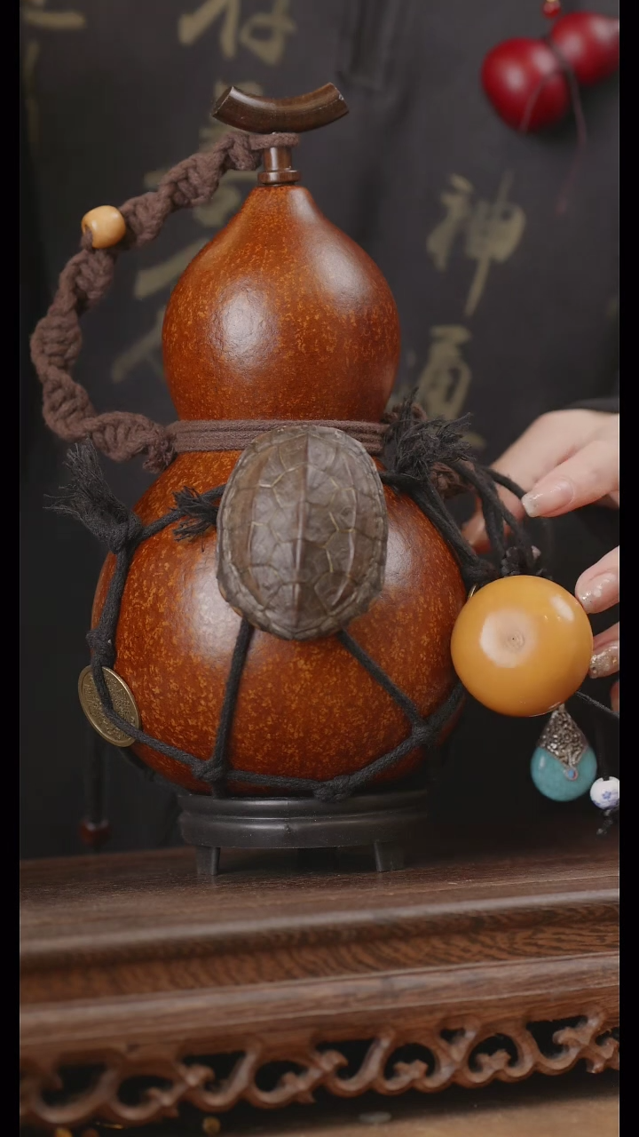 【闪购商品】291号精品天然大漆工艺防渗内胆酒葫芦~