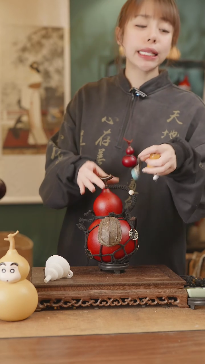 【闪购商品】338号精品天然大漆工艺防渗内胆酒葫芦~