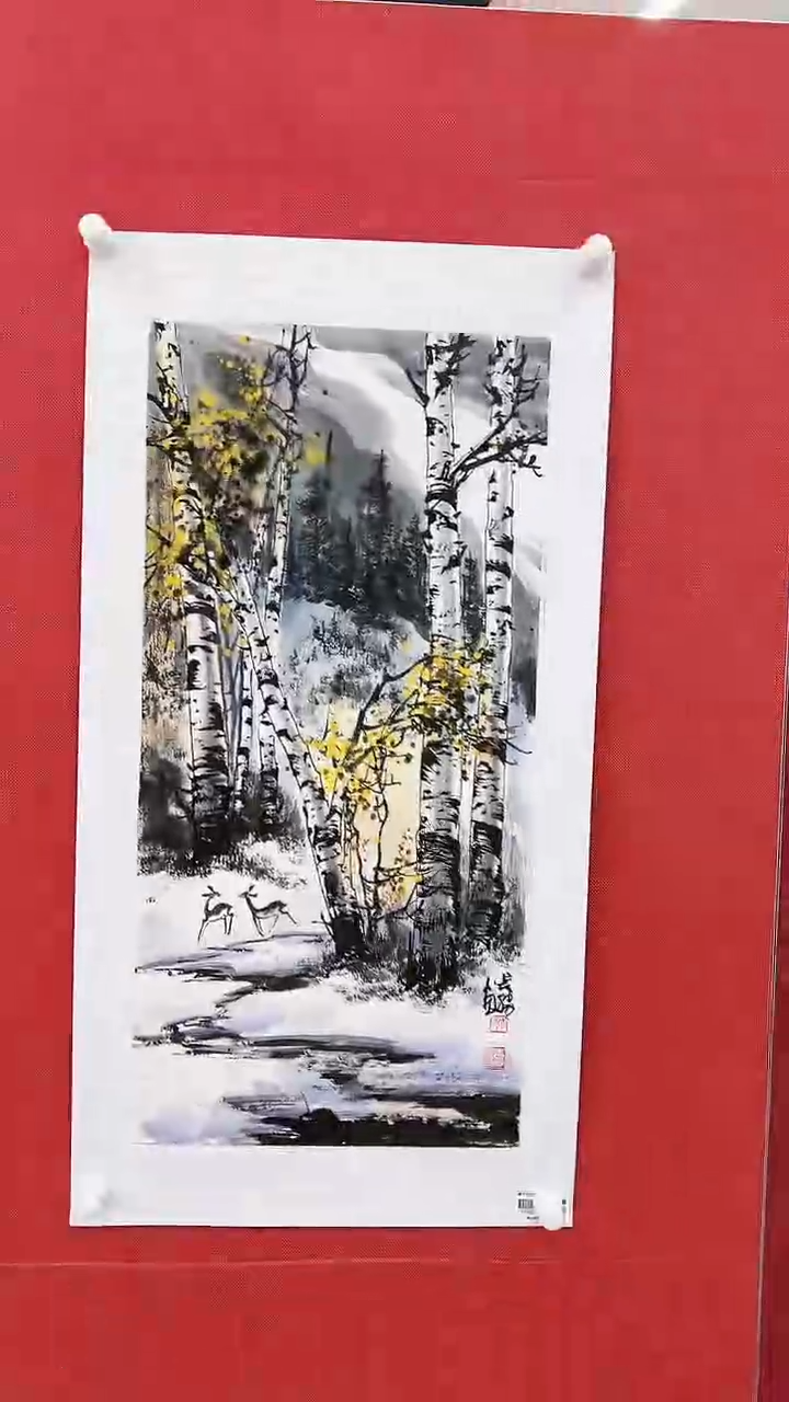 【闪购商品】绘画李长胜绘画2平尺白桦林