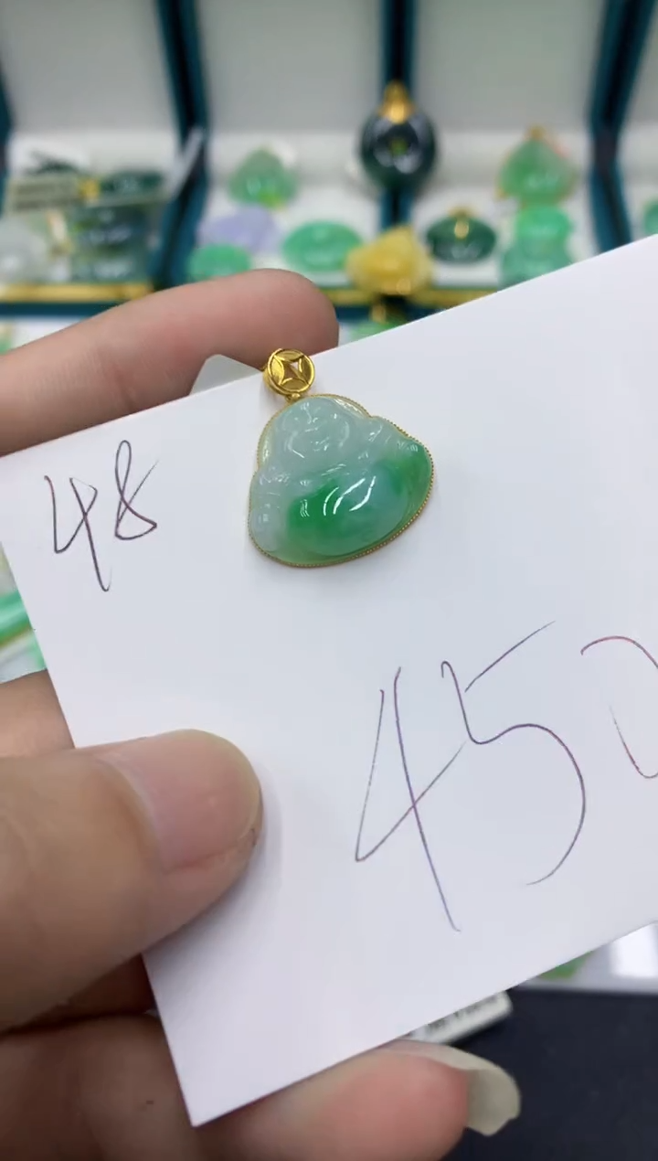 【闪购商品】翡翠颈饰18K金镶嵌翡翠