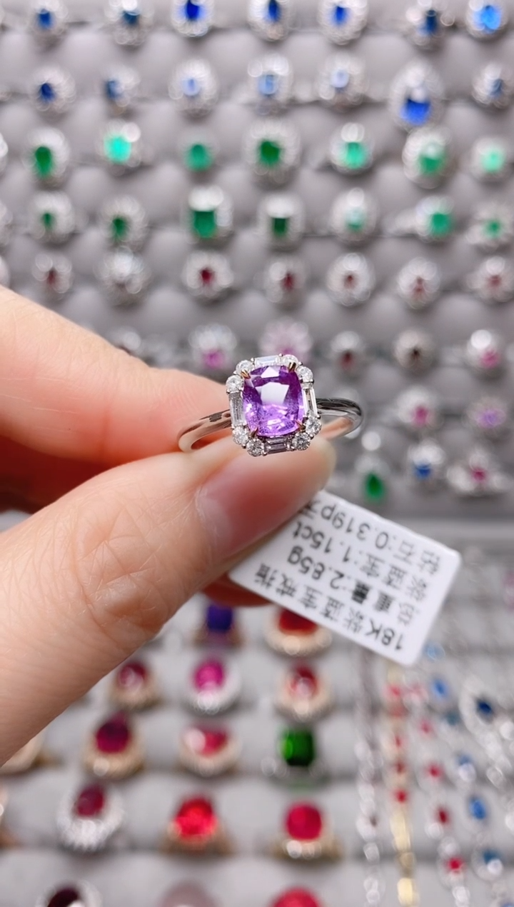 【闪购商品】蓝宝石18K金戒指18K金镶嵌.