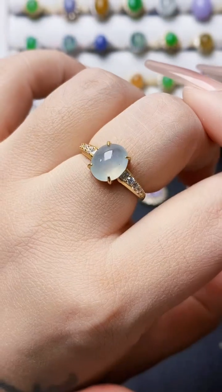 银S925镶嵌戒指翡翠1418