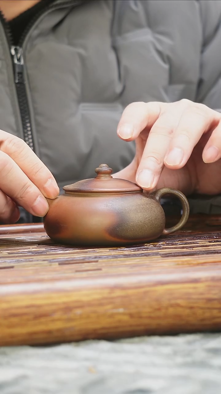 茶壶紫砂柴烧光塑寒江