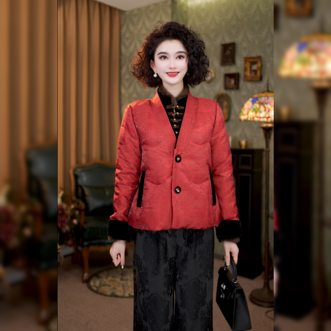 新国标鹅绒服2025冬季新款高定鹅绒保暖外套LY-G9392