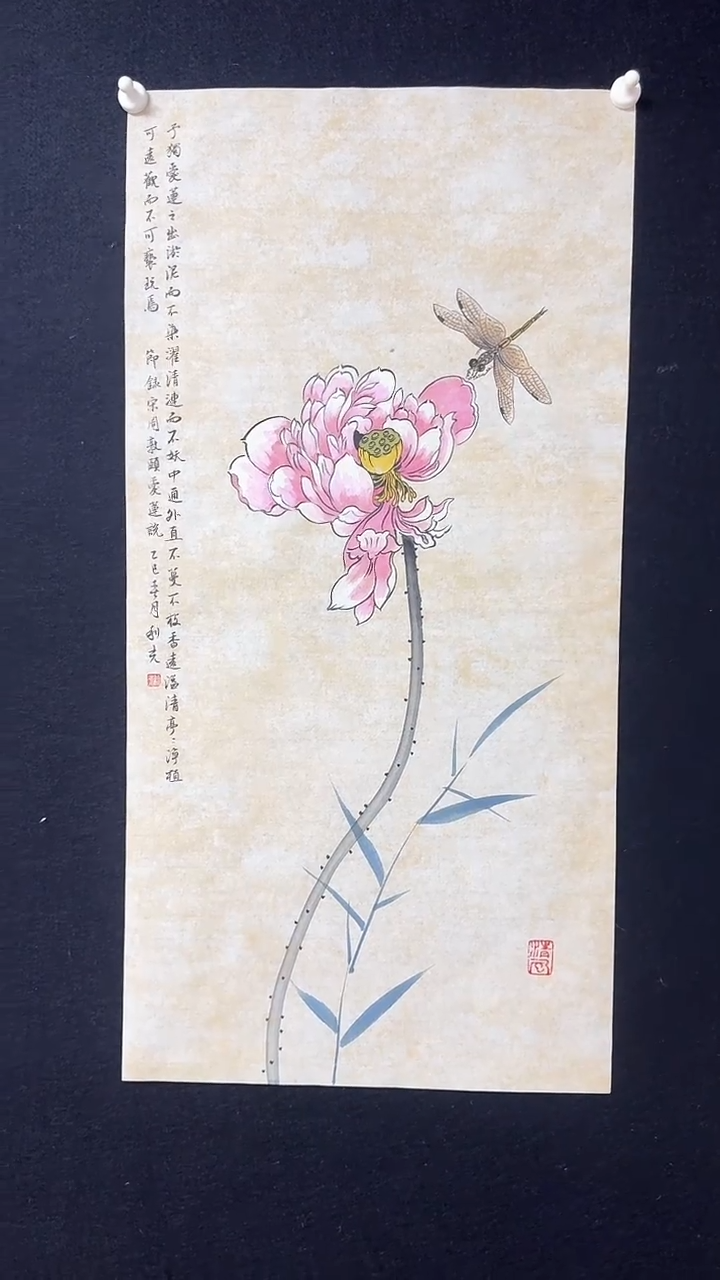 【闪购商品】国画蜡染宣绘画荷花